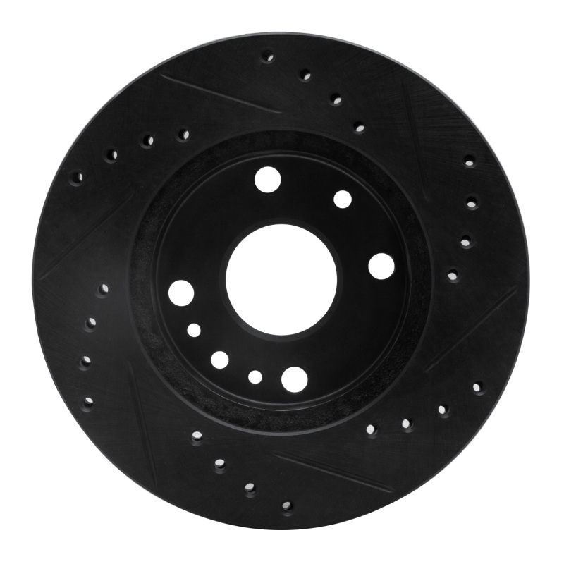 Ford ASPIRE Brake Rotor (1) - Front Left - R1 Concepts - Drilled & Slotted - Black - `94-`02